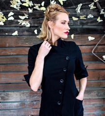 Yasmeen chef coat - black